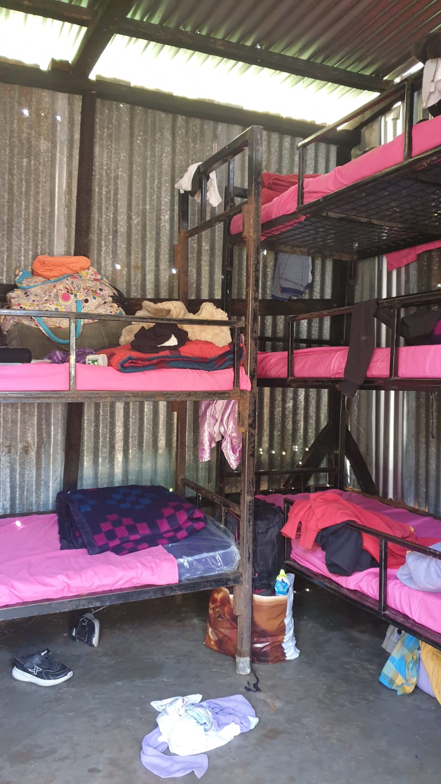 Dormitory with bunk beds