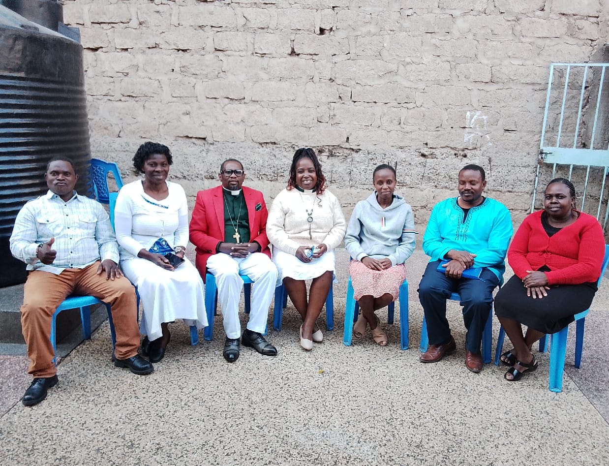 Members of the home's team seated together